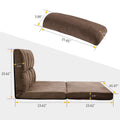 Floor Sofa Bed, Foldable Double Chaise Lounge Sofa Chair with Two Pillows, Adjustable Floor Couch and Sofa for Living Room and Bedroom, Lazy Sofa Floor Chair for Gaming, Sleeper and Reading, L2791