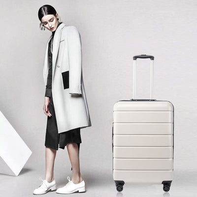 SEGMART Carry on Luggage Set, 3pcs 20''/24''/28'' Fashion Lightweight Suitcase Travel Sets for Women, 3-in-1 Portable Carry on Trolley Case with Telescoping Handle, Beige, S9351