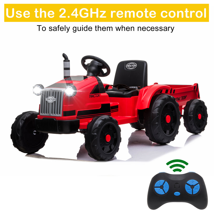 Segmart® Ride on Car Tractor Remote Control 12V Rechargeable Battery Motorized Vehicles for Kids