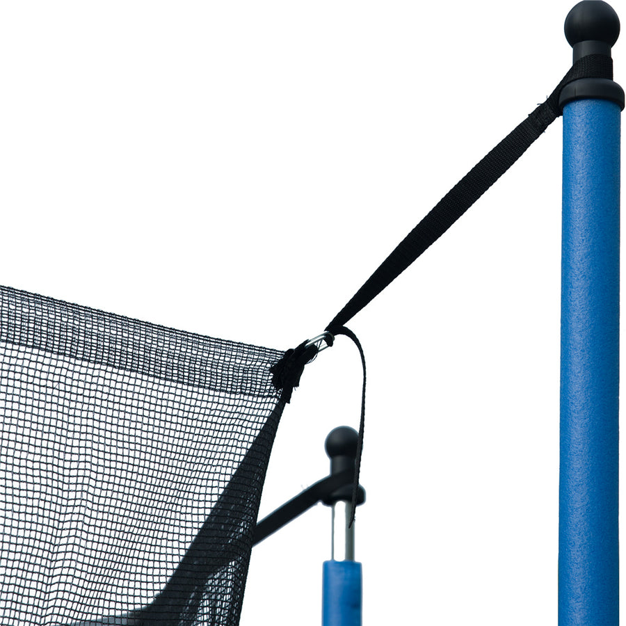 SEGMART Trampoline for Kids, New Upgraded 14 Feet Outdoor Trampoline with Enclosure Net, Basketball Hoop and Ladder, Heavy Duty Blue Round Trampoline for Outdoor Backyard, L