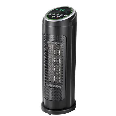 Tower Space Heater, 1500W/1000W Portable Electric PTC Ceramic Heater with Timer and Thermostat, Vertical Space Heater with Remote Control for Office Home, overheat and Tip-over Protection, L