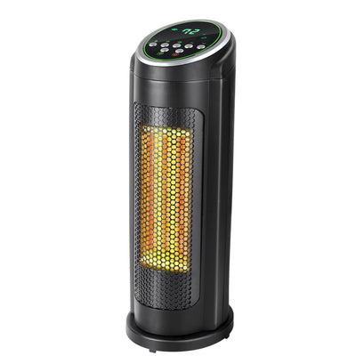 Tower Space Heater, 1500W/1000W Portable Electric PTC Ceramic Heater with Timer and Thermostat, Vertical Space Heater with Remote Control for Office Home, overheat and Tip-over Protection, L