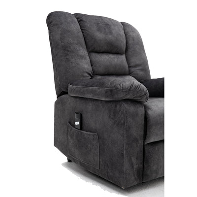 Electric Power Lift Recliner, Heavy Duty 330lbs Velvet Sofa Chair for Elderly, Ergonomic Lounge Single Sofa with 3 Positions Lift, Plush Arms and Remote Control, 2 Side Pockets, Dark Green, SS1817