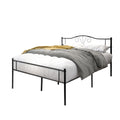 Full Metal Bed Frame, 10.8 Inch Double Metal Platform Bed Frame with Headboard and Footboard, Simple Mattress Foundation w/ 10 Legs, Easy assembly, No Noise, Non-Slip Design, 400lbs, S5767