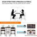 SEGMART 3 Pieces Outdoor Bistro Patio Bar Furniture Sets, Outdoor Height Bar Bistro Table Set with High Top Table and 2 PCS High Chair, SS300