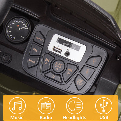 Ride On Kids Truck Car, Segmart Licensed Toyota Tacoma 12 Volt Electric 4 Tries Vehicle with Remote Control, 2 Speeds, 2 LED Headlights, Brakes and Gas Pedal, AUX, Green, SS2640