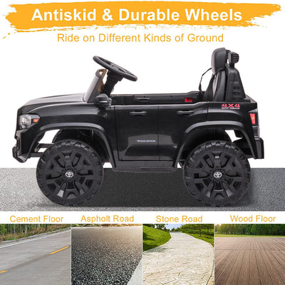 Ride on Toys for Kids, 12V Licensed Toyota Tacoma Ride on Cars with Remote Control, Motorized Vehicles Ride on Truck with Lights/Music, Black Battery Powered Ride on Cars for Boys 3 to 5 YO, LLL3129