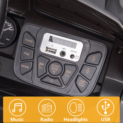 Ride on Cars for Boys, Licensed Toyota Tacoma 12V Electric Ride on Cars with Remote Control, Black Motorized Vehicles Ride on Truck with Headlights/Music Player for 3 to 5 YO, LLL3140