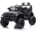 12V Ride on Cars, Kids Ride on Toys with 2.4G Remote Control, Electric Vehicles Ride on Truck Car with LED Lights, FM, Seatbelt, Black Battery-Powered Ride on Toys for Boys Girls, 3 Speeds, LL744