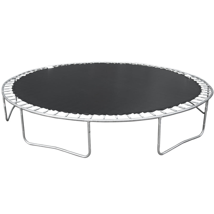 Trampoline for Kids, 14 Feet Outdoor Trampoline with Safety Enclosure Net, Basketball Hoop and Ladder, Blue Round Trampoline for Indoor or Outdoor Backyard, L3730