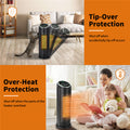 Tower Space Heater, 1500W/1000W Portable Electric PTC Ceramic Heater with Timer and Thermostat, Vertical Space Heater with Remote Control for Office Home, overheat and Tip-over Protection, L