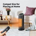 Tower Space Heater, 1500W/1000W Portable Electric PTC Ceramic Heater with Timer and Thermostat, Vertical Space Heater with Remote Control for Office Home, overheat and Tip-over Protection, L