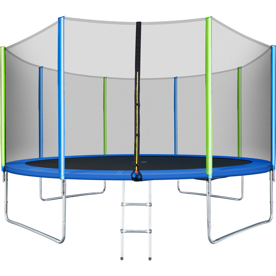 Clearance! Trampoline for Kids, New Upgraded 12 Feet Outdoor Trampoline with Safety Enclosure Net and Ladder, Heavy Duty Round Trampoline for Indoor or Outdoor Backyard, Holds 300lbs, L3750